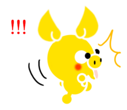 Gold pig of the happiness sticker #7706955