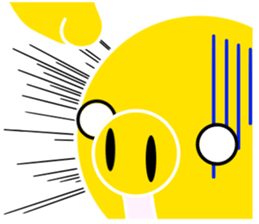 Gold pig of the happiness sticker #7706956