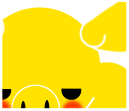Gold pig of the happiness sticker #7706958