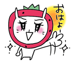 strawberry rabbit 2 sticker #7707044