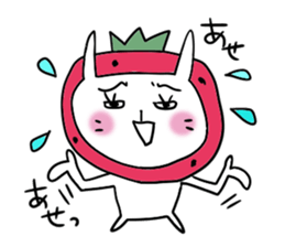 strawberry rabbit 2 sticker #7707049