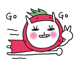 strawberry rabbit 2 sticker #7707061