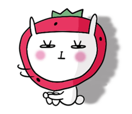 strawberry rabbit 2 sticker #7707066