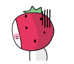 strawberry rabbit 2 sticker #7707068