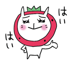 strawberry rabbit 2 sticker #7707070