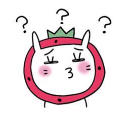 strawberry rabbit 2 sticker #7707071