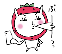 strawberry rabbit 2 sticker #7707075