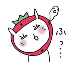 strawberry rabbit 2 sticker #7707076