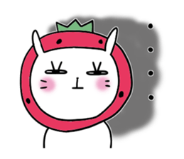strawberry rabbit 2 sticker #7707081