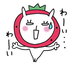 strawberry rabbit 2 sticker #7707082