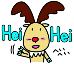 The reindeer speaking Finnish 2 sticker #7708048