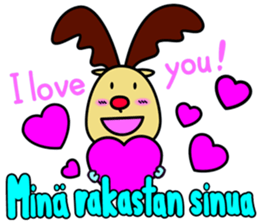 The reindeer speaking Finnish 2 sticker #7708077
