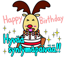 The reindeer speaking Finnish 2 sticker #7708080