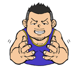 Mustached man of drooping eyes second sticker #7708564