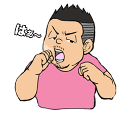 Mustached man of drooping eyes second sticker #7708566