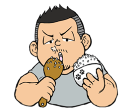 Mustached man of drooping eyes second sticker #7708570