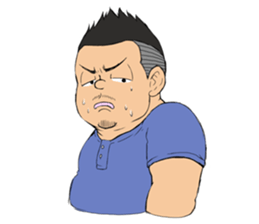 Mustached man of drooping eyes second sticker #7708579