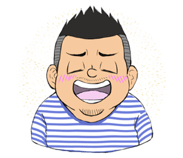 Mustached man of drooping eyes second sticker #7708580