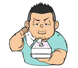 Mustached man of drooping eyes second sticker #7708583