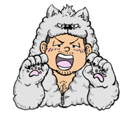 Mustached man of drooping eyes second sticker #7708587