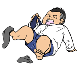 Mustached man of drooping eyes second sticker #7708592