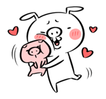 Ugly rabbit -BUSAGI- sticker #7708997