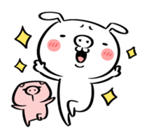 Ugly rabbit -BUSAGI- sticker #7708998