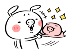 Ugly rabbit -BUSAGI- sticker #7708999