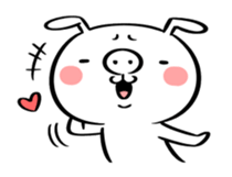 Ugly rabbit -BUSAGI- sticker #7709002