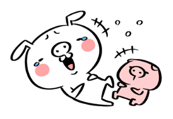 Ugly rabbit -BUSAGI- sticker #7709006