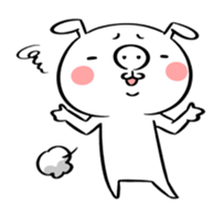 Ugly rabbit -BUSAGI- sticker #7709010