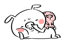 Ugly rabbit -BUSAGI- sticker #7709011