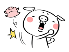 Ugly rabbit -BUSAGI- sticker #7709016