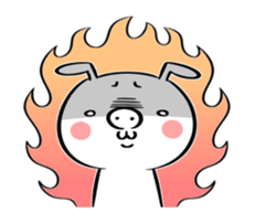 Ugly rabbit -BUSAGI- sticker #7709017