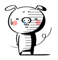 Ugly rabbit -BUSAGI- sticker #7709018