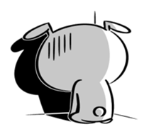 Ugly rabbit -BUSAGI- sticker #7709019