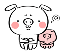 Ugly rabbit -BUSAGI- sticker #7709020