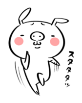 Ugly rabbit -BUSAGI- sticker #7709026