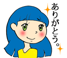 Long hair girls 1 sticker #7710029