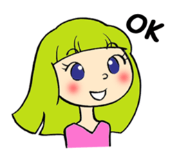 Long hair girls 1 sticker #7710030