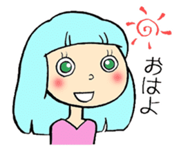 Long hair girls 1 sticker #7710031