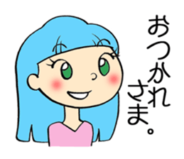 Long hair girls 1 sticker #7710032