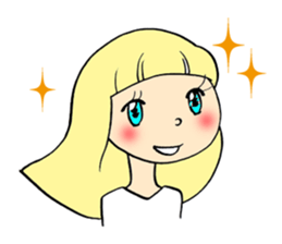 Long hair girls 1 sticker #7710035