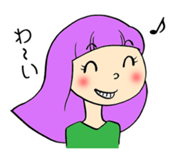 Long hair girls 1 sticker #7710036