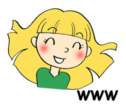 Long hair girls 1 sticker #7710038