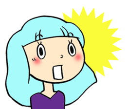 Long hair girls 1 sticker #7710040