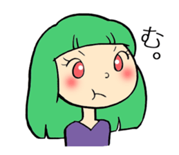 Long hair girls 1 sticker #7710043