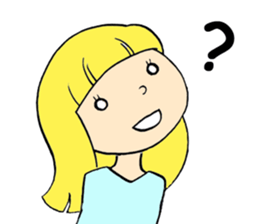 Long hair girls 1 sticker #7710044