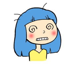 Long hair girls 1 sticker #7710045