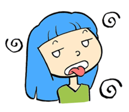 Long hair girls 1 sticker #7710048